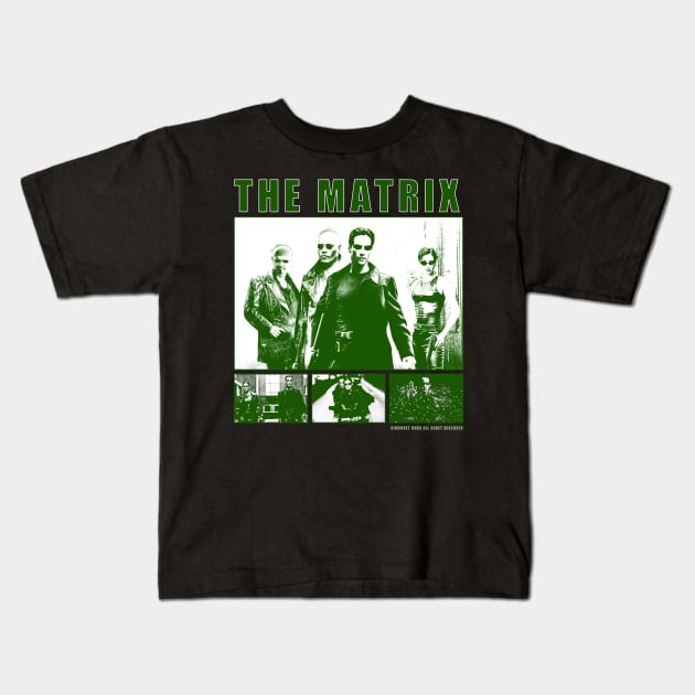 the matrix grunge Kids T-Shirt by Genetics art